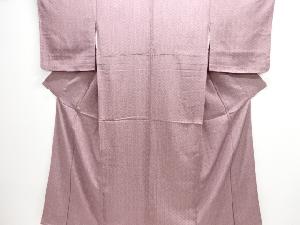 未使用品　縞に分銅菱模様小紋着物